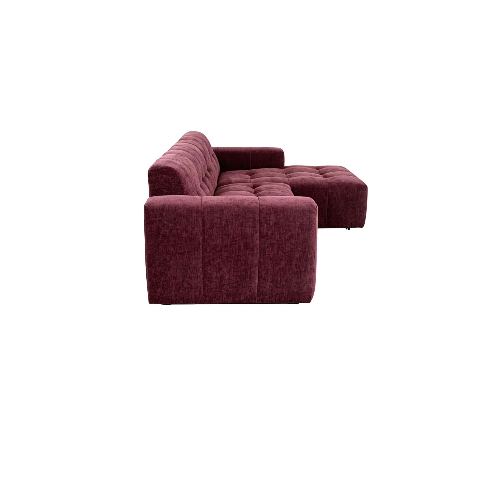 MySofa Ruby hoekbank paars zijaanzicht