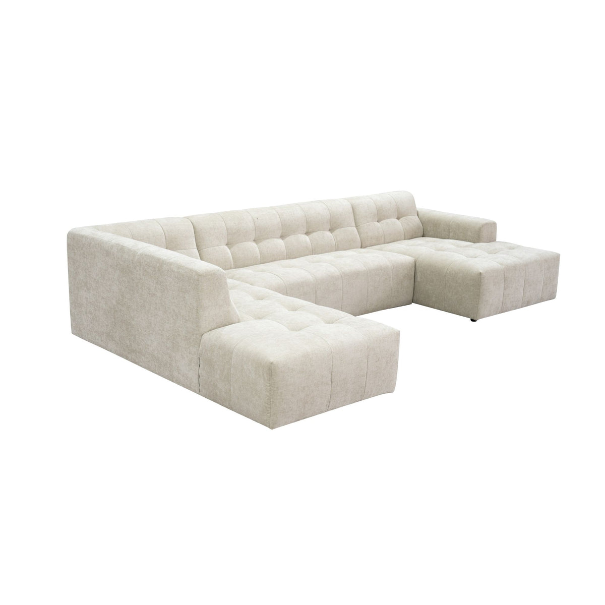 MySofa Ruby U-bank Beige Ottomane L + 2,5 + Lounge R