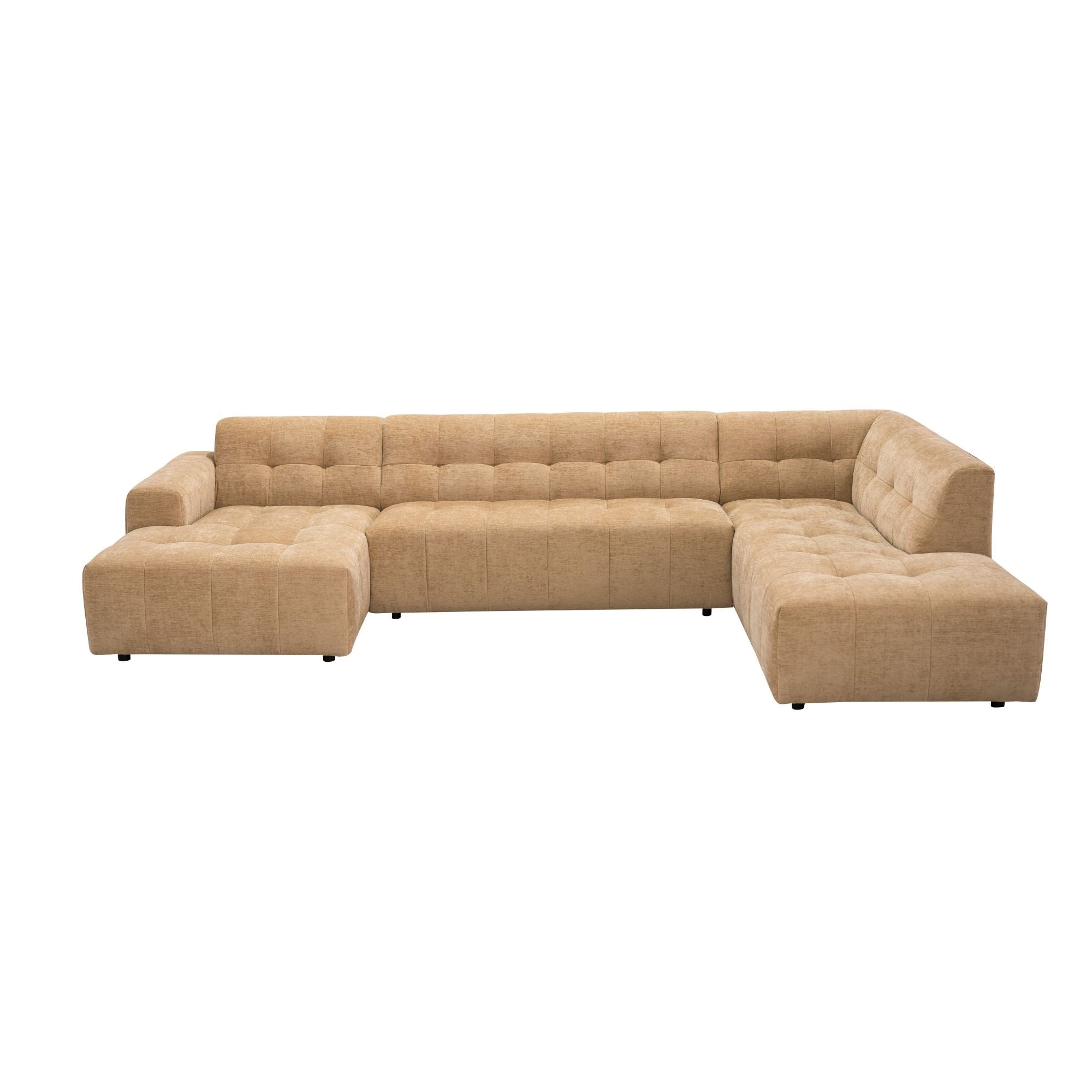 MySofa Ruby U-bank Camel Lounge L + 2,5 + Ottomane R