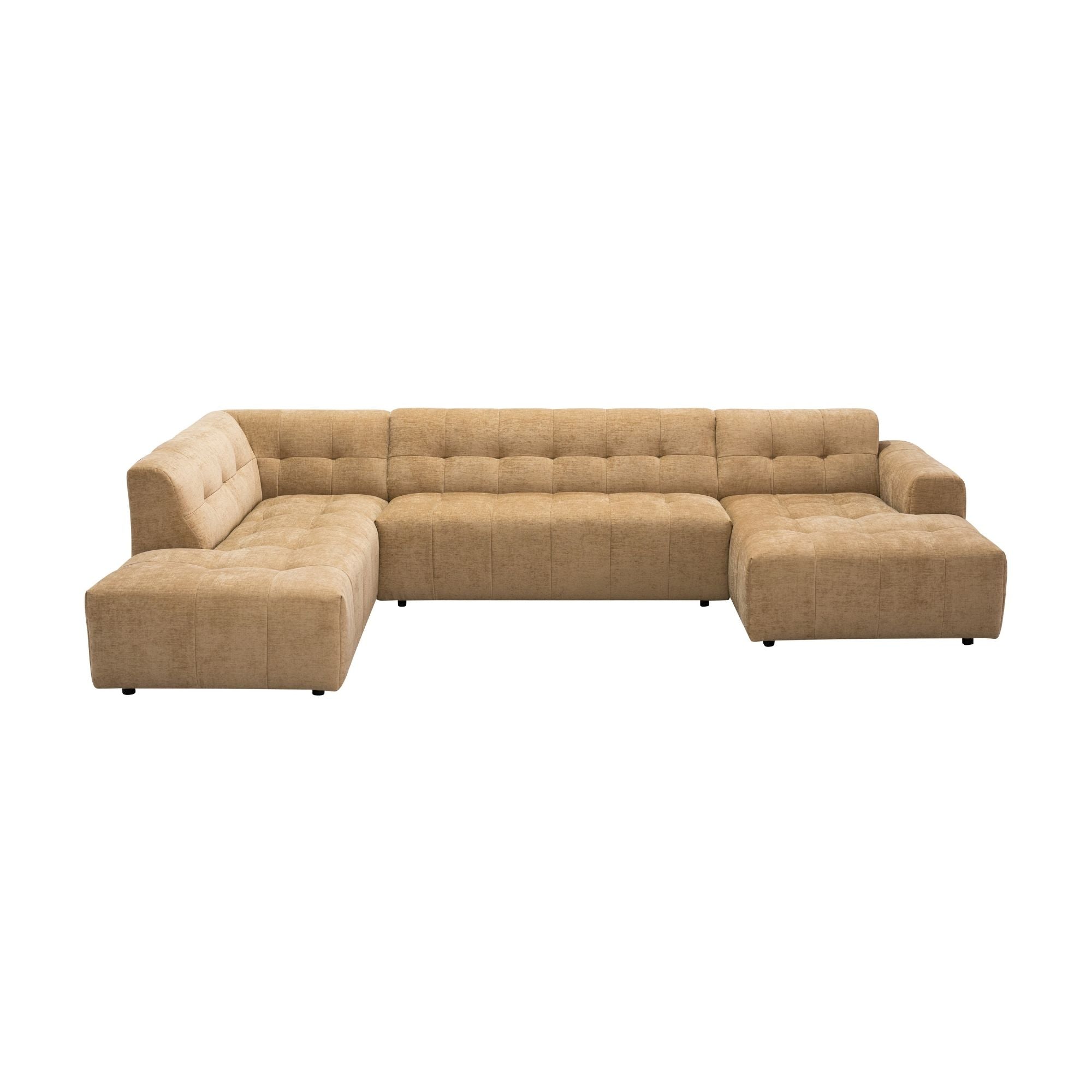 MySofa Ruby U-bank Camel Ottomane L + 2,5 + Lounge R