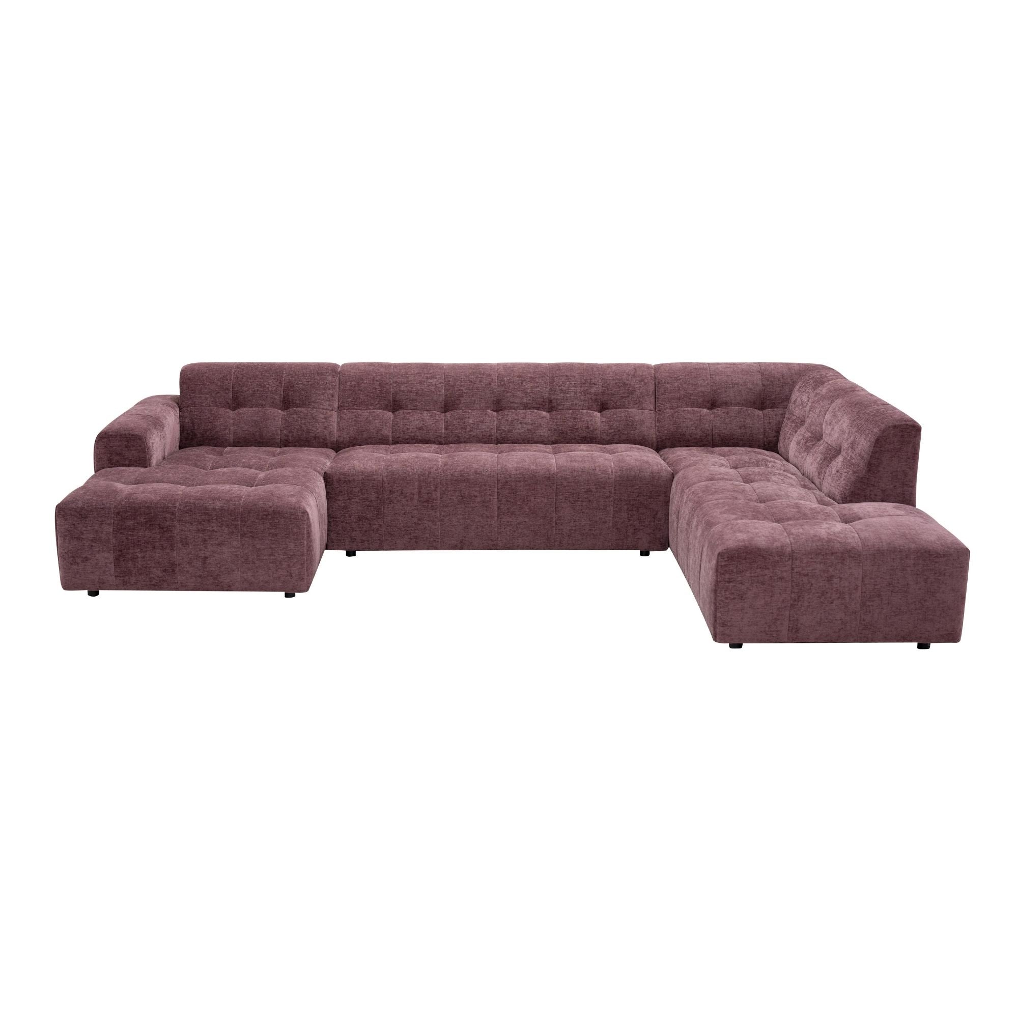 MySofa Ruby U-bank Paars Lounge L + 2,5 + Ottomane R