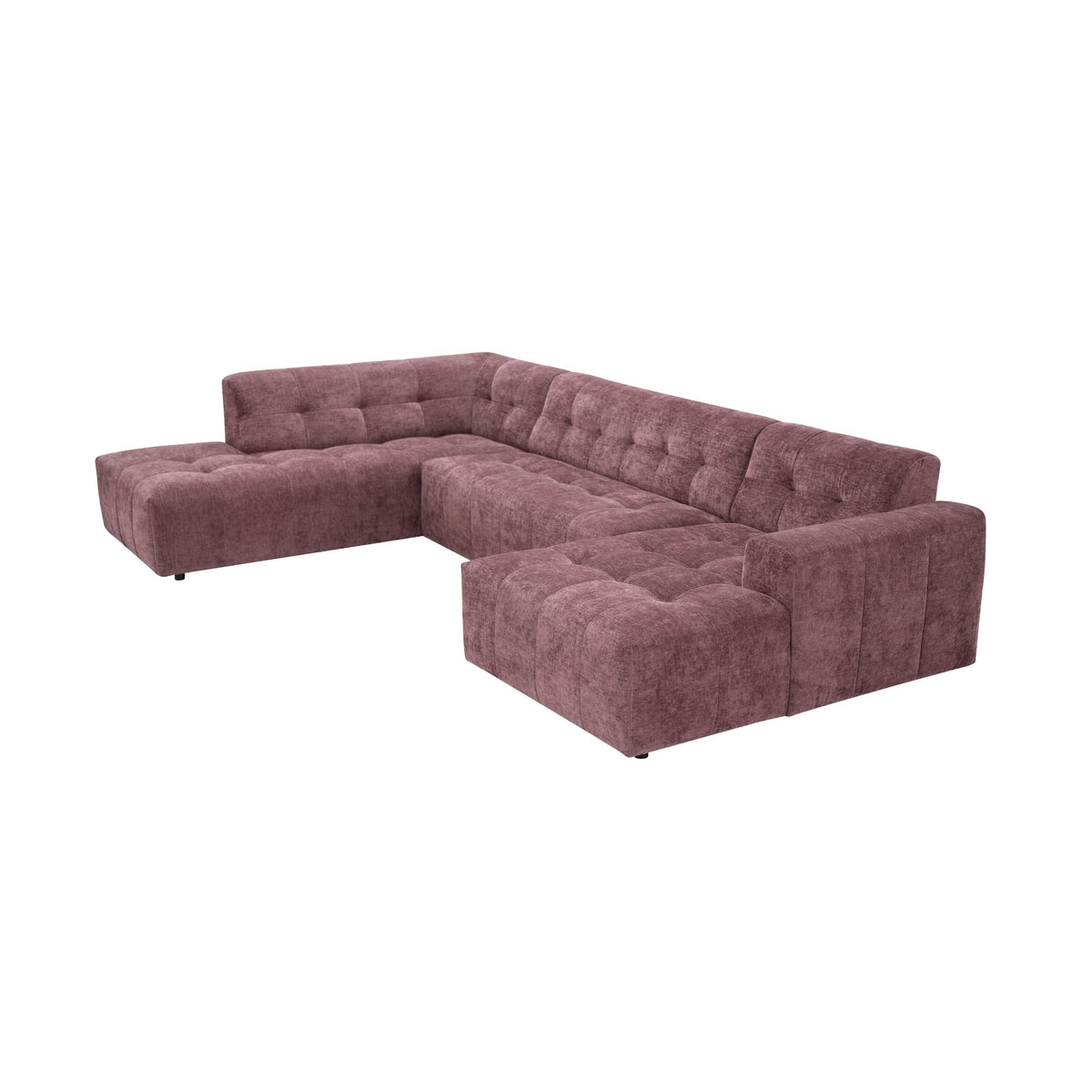 MySofa Ruby U-bank Paars Ottomane L + 2,5 + Lounge R