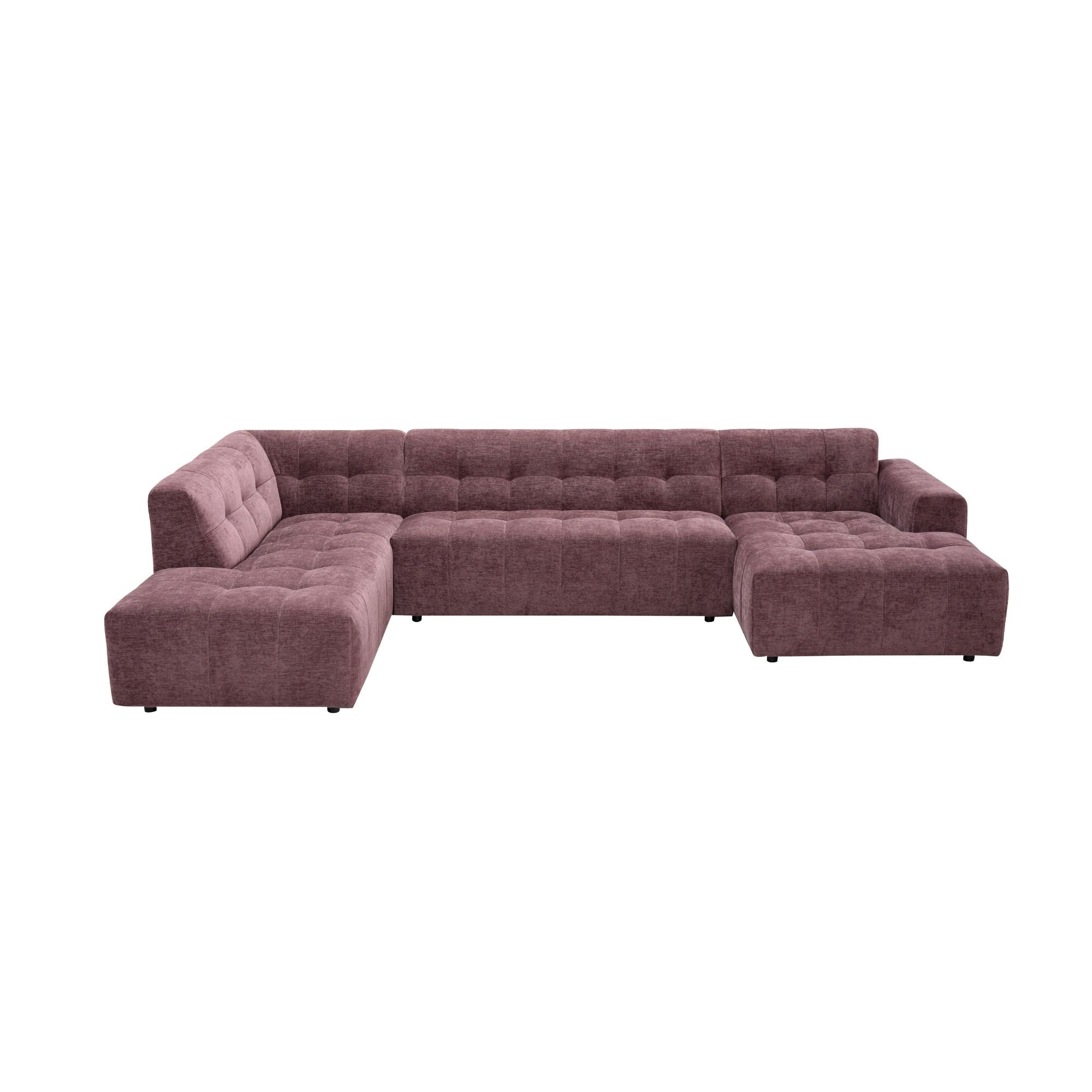 MySofa Ruby U-bank Paars Ottomane L + 2,5 + Lounge R