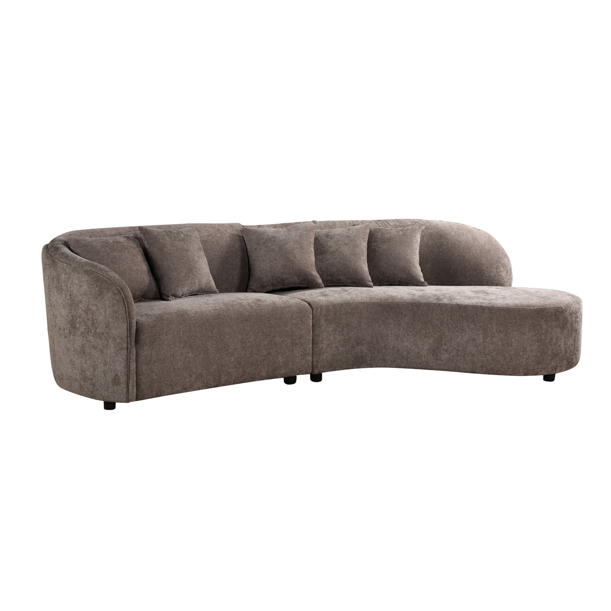 MySofa Novi Hoekbank Grijs 3-zits + Lounge Rechts 282 cm - detailfoto 1