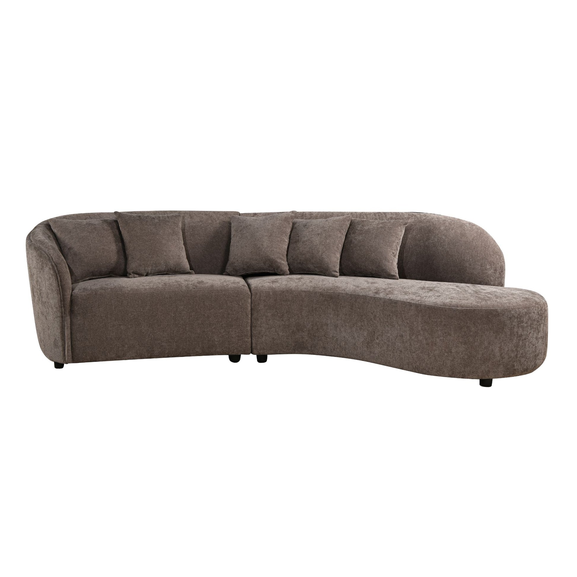 MySofa Novi Hoekbank Grijs 3-zits + Lounge Rechts 282 cm - detailfoto 2