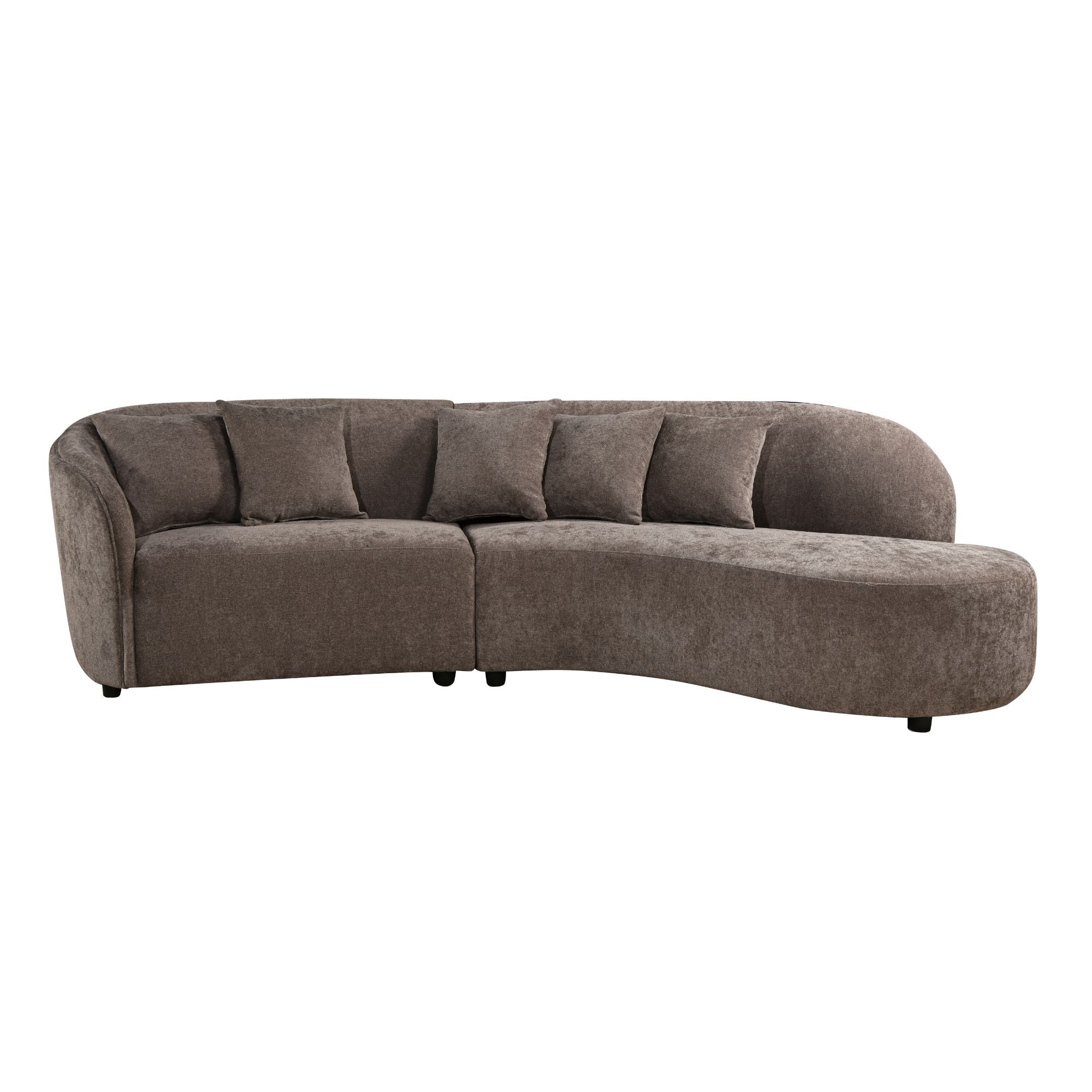 MySofa Novi Hoekbank Grijs 3-zits + Lounge Rechts 282 cm - detailfoto 2