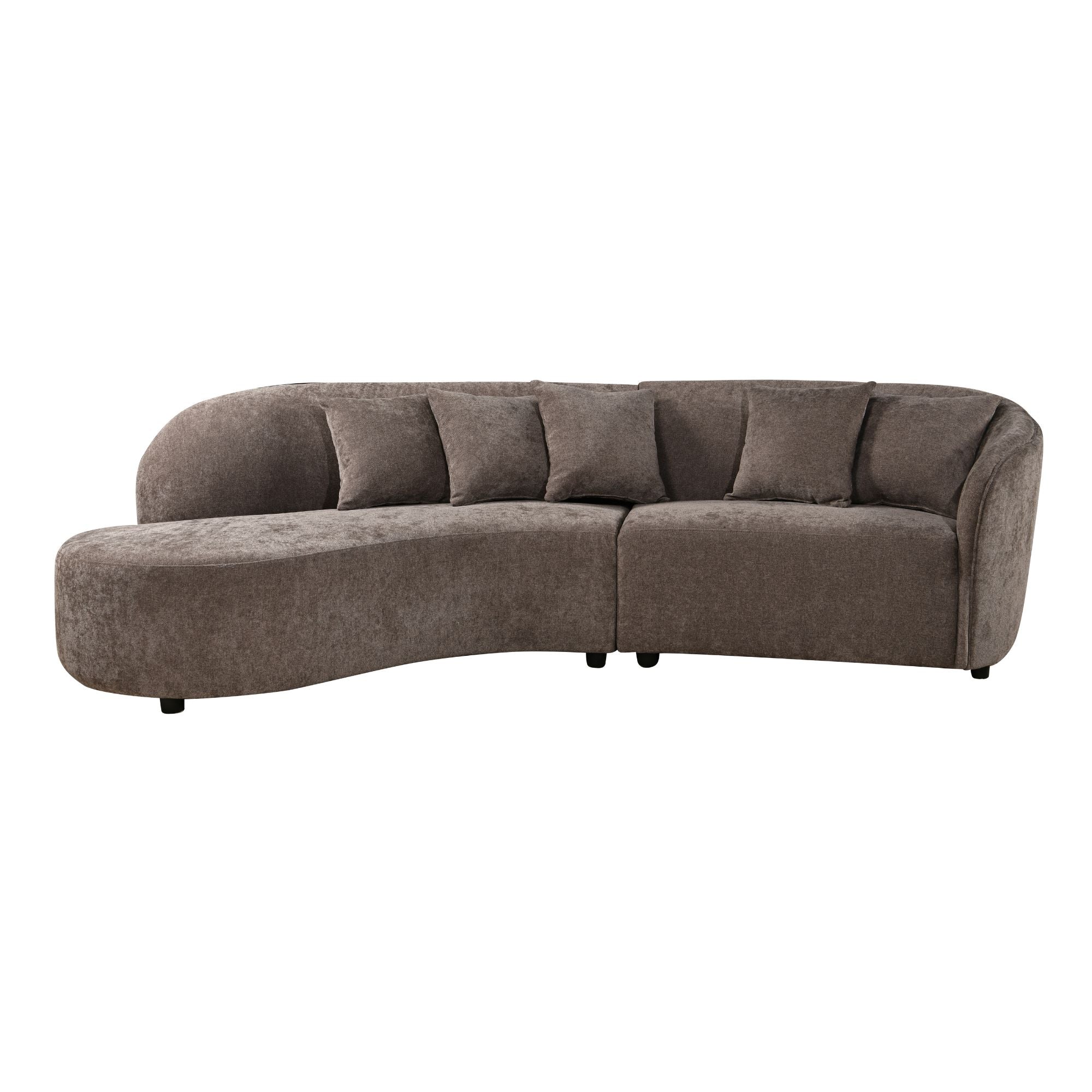 MySofa Novi Hoekbank Grijs Lounge Links + 3-zits 282 cm - detailfoto 3