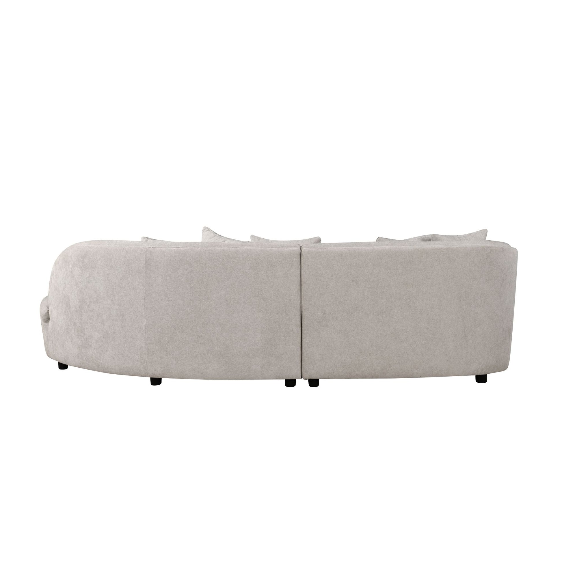 MySofa Novi Hoekbank Licht Grijs 3-zits + Lounge Rechts 282 cm - detailfoto 2