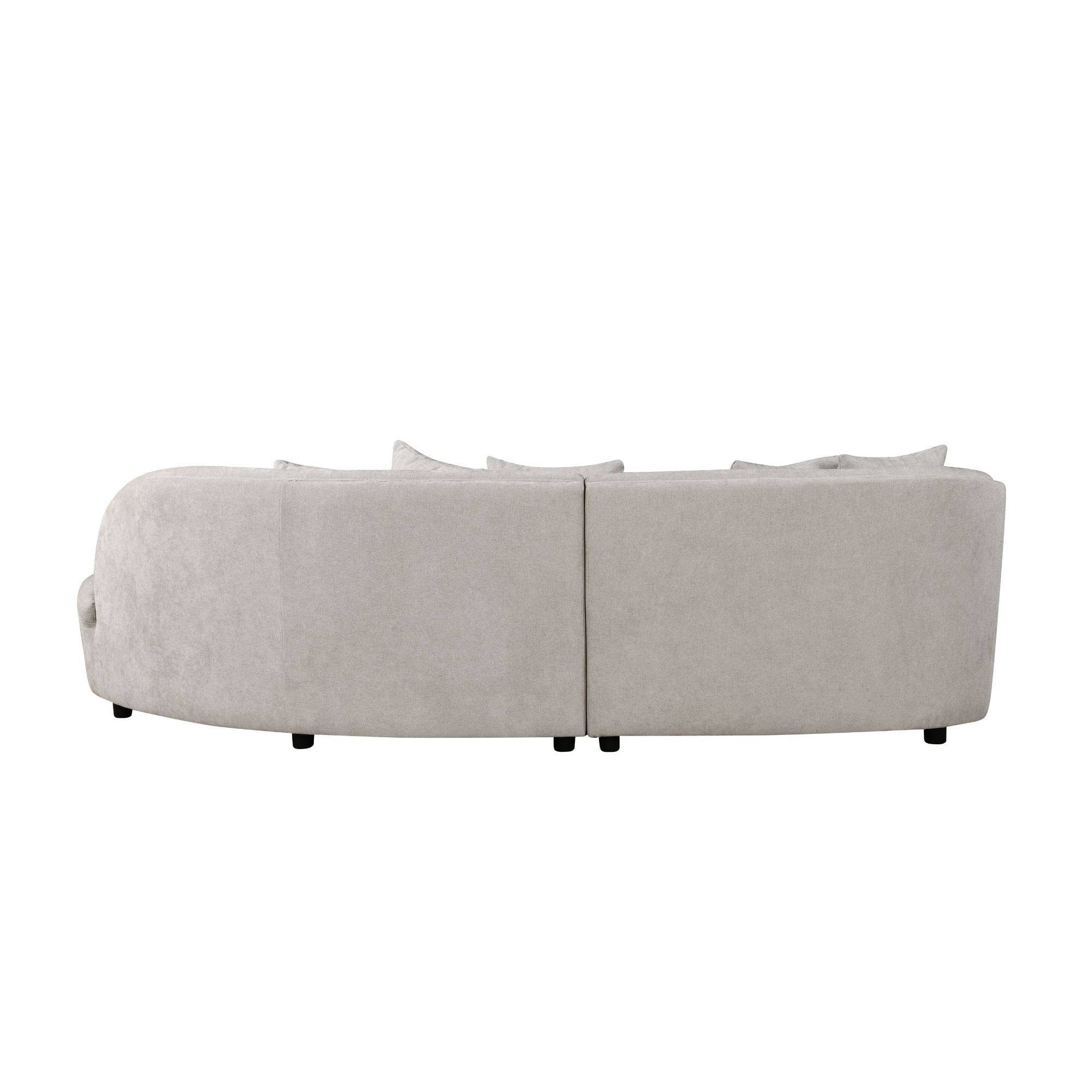 MySofa Novi Hoekbank Licht Grijs 3-zits + Lounge Rechts 282 cm - detailfoto 2