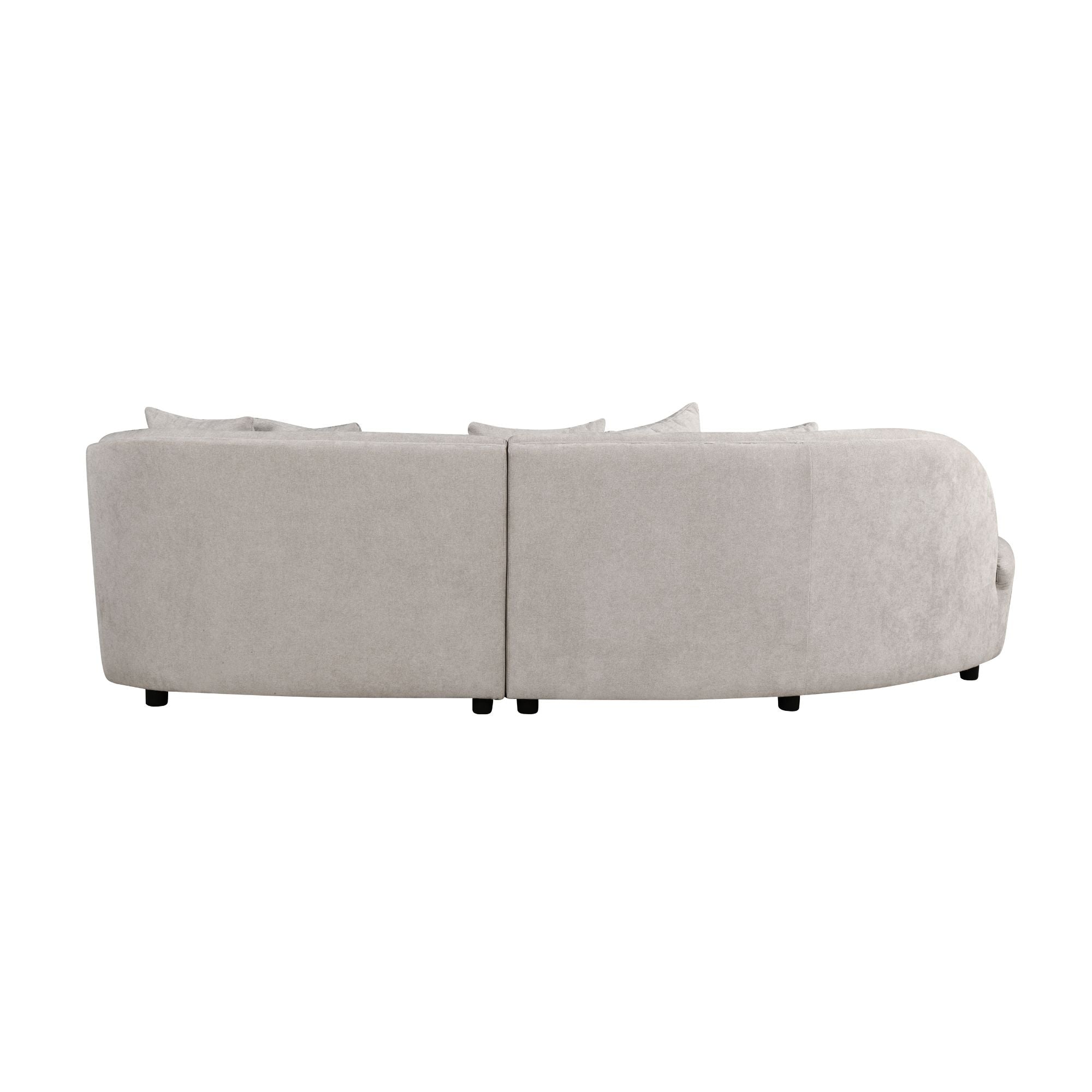 MySofa Novi Hoekbank Licht Grijs Lounge Links + 3-zits 282 cm - detailfoto 1