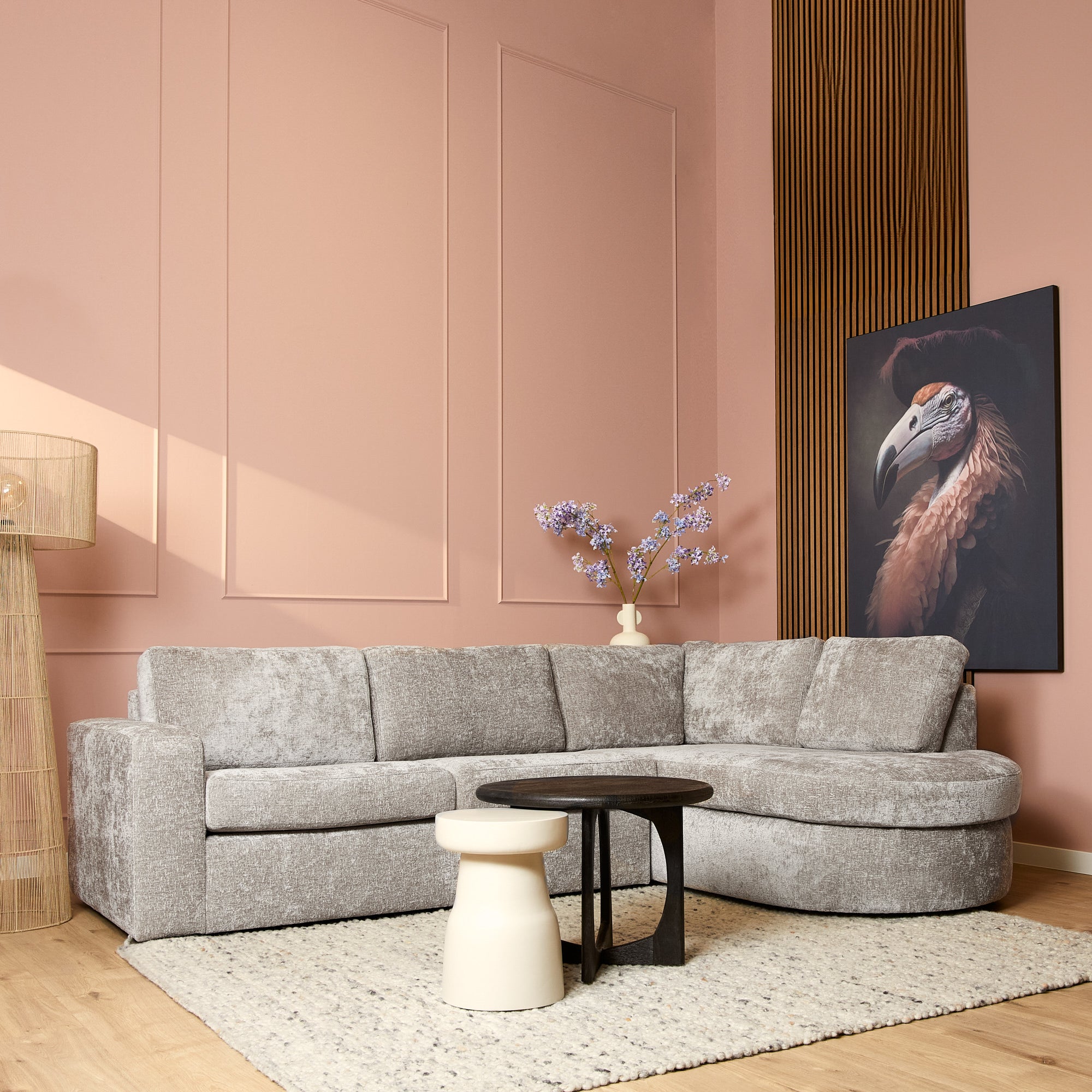 MySofa Alma Hoekbank Greige 2,5 zits + Divan Rechts