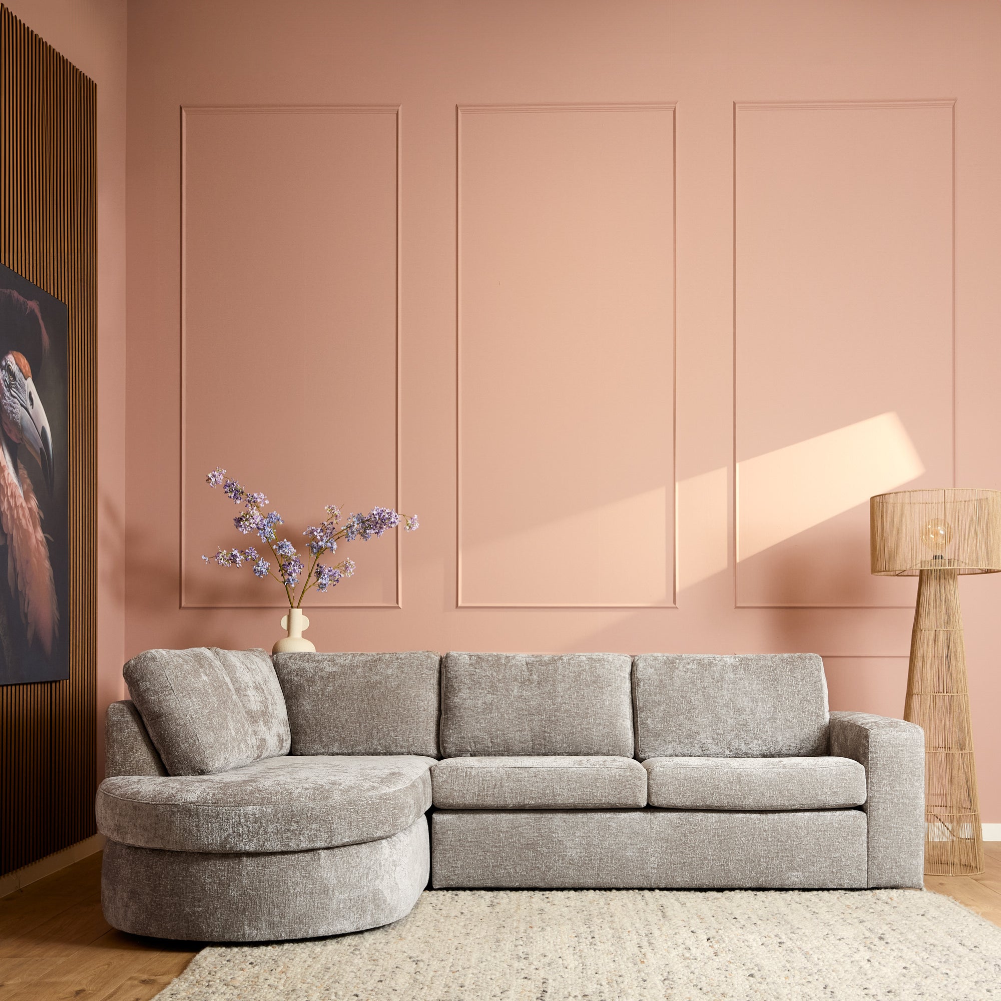 MySofa Alma Hoekbank Greige Divan Links + 2,5 zits