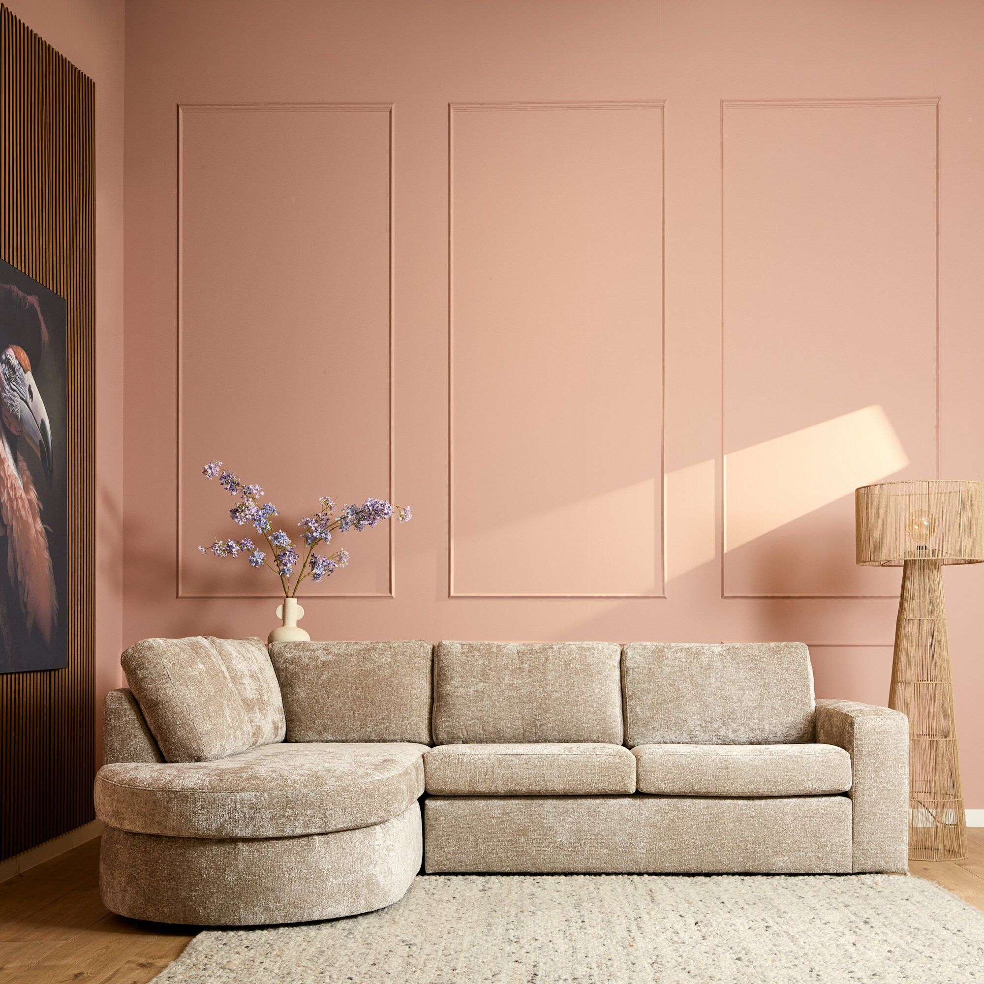 MySofa Alma Hoekbank Greige Divan Links+2,5 zits