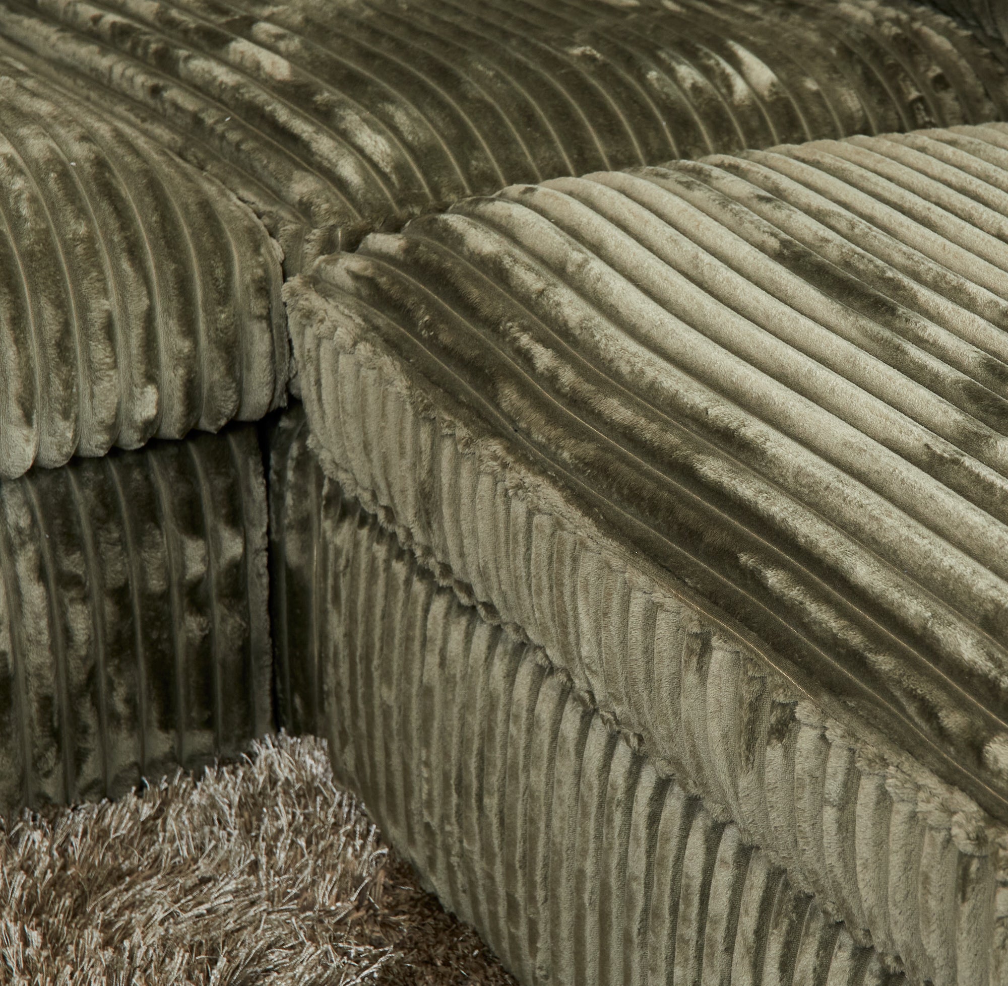 MySofa Teddy hoekbank groen zijaanzicht