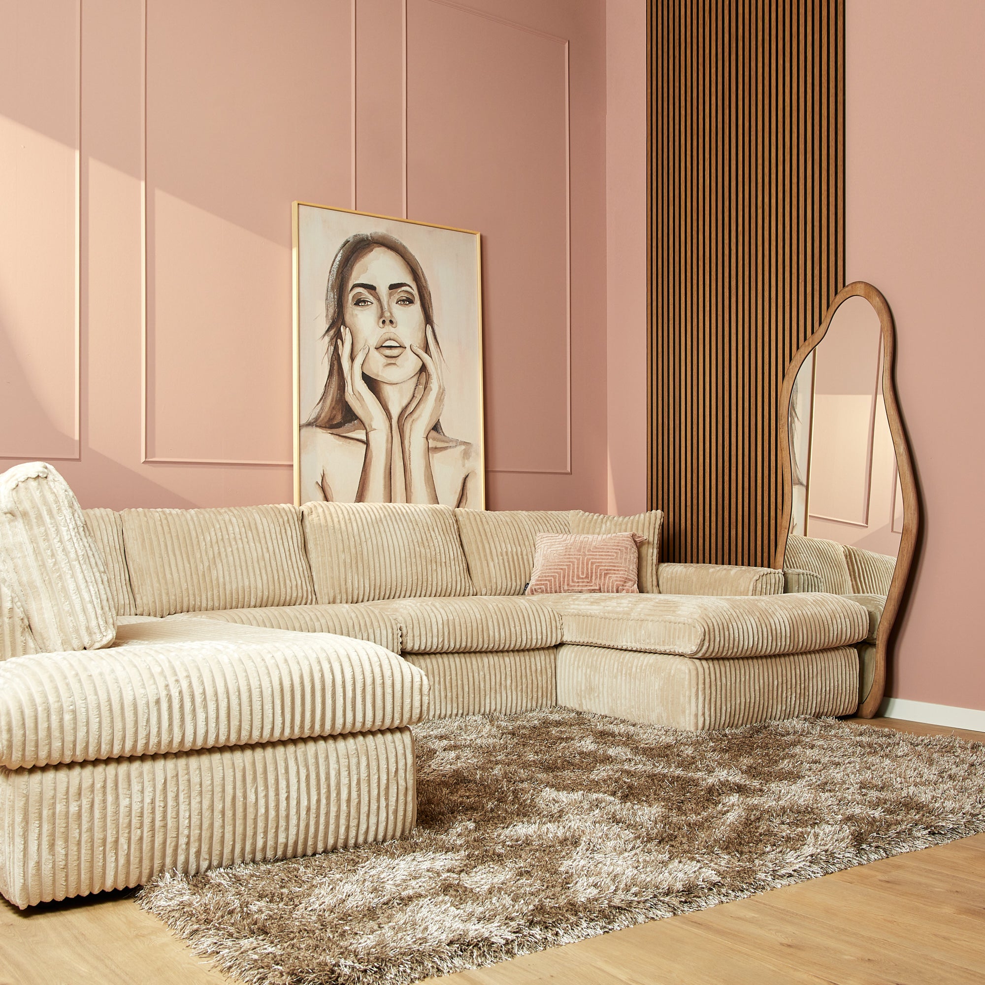 MySofa Teddy U-Bank Beige��