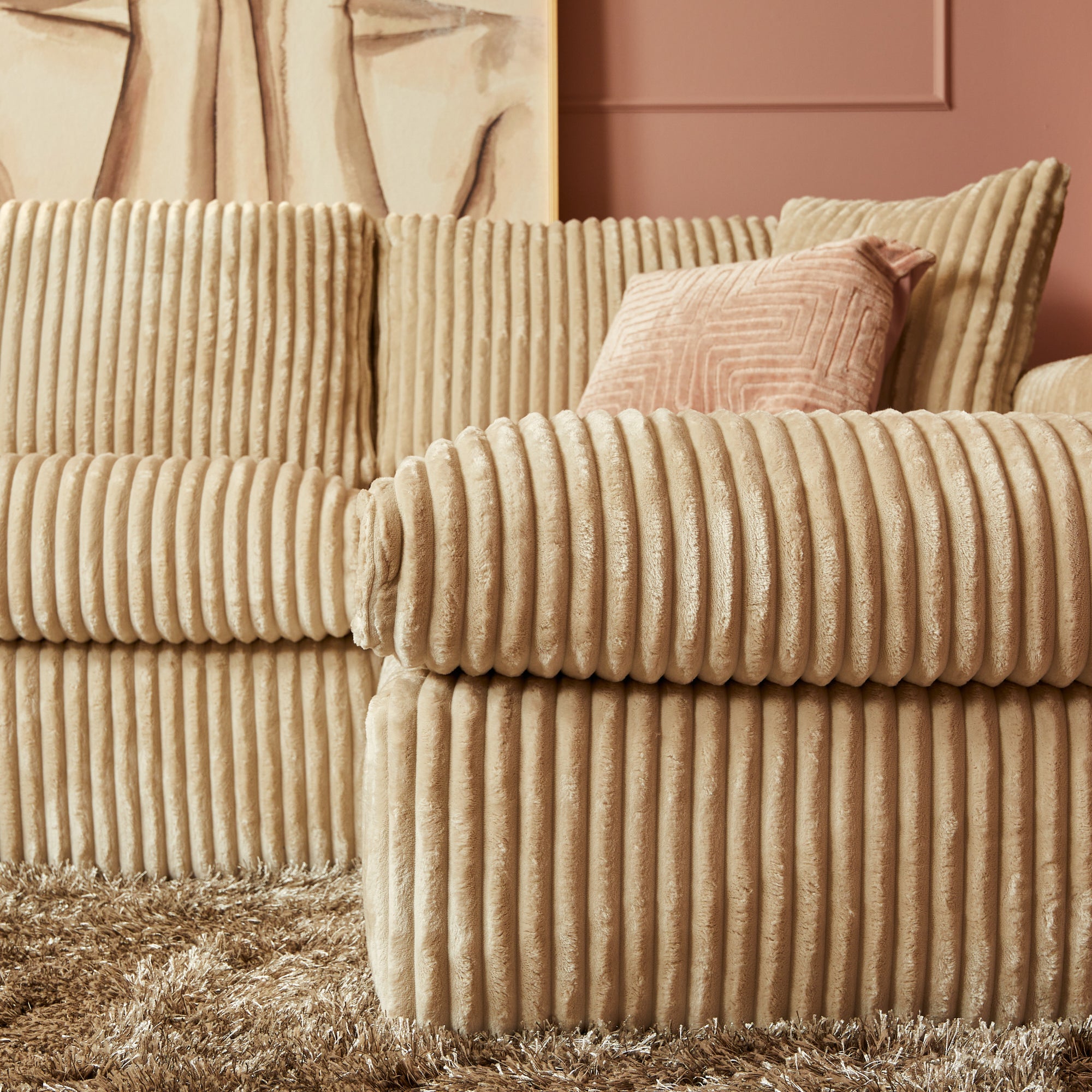 MySofa Teddy U-Bank Beige��