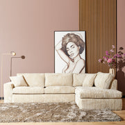 MySofa Teddy Hoekbank Beige 2,5 zits+Divan Rechts
