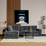 MySofa Teddy Hoekbank Antraciet Divan Links+2,5 zits
