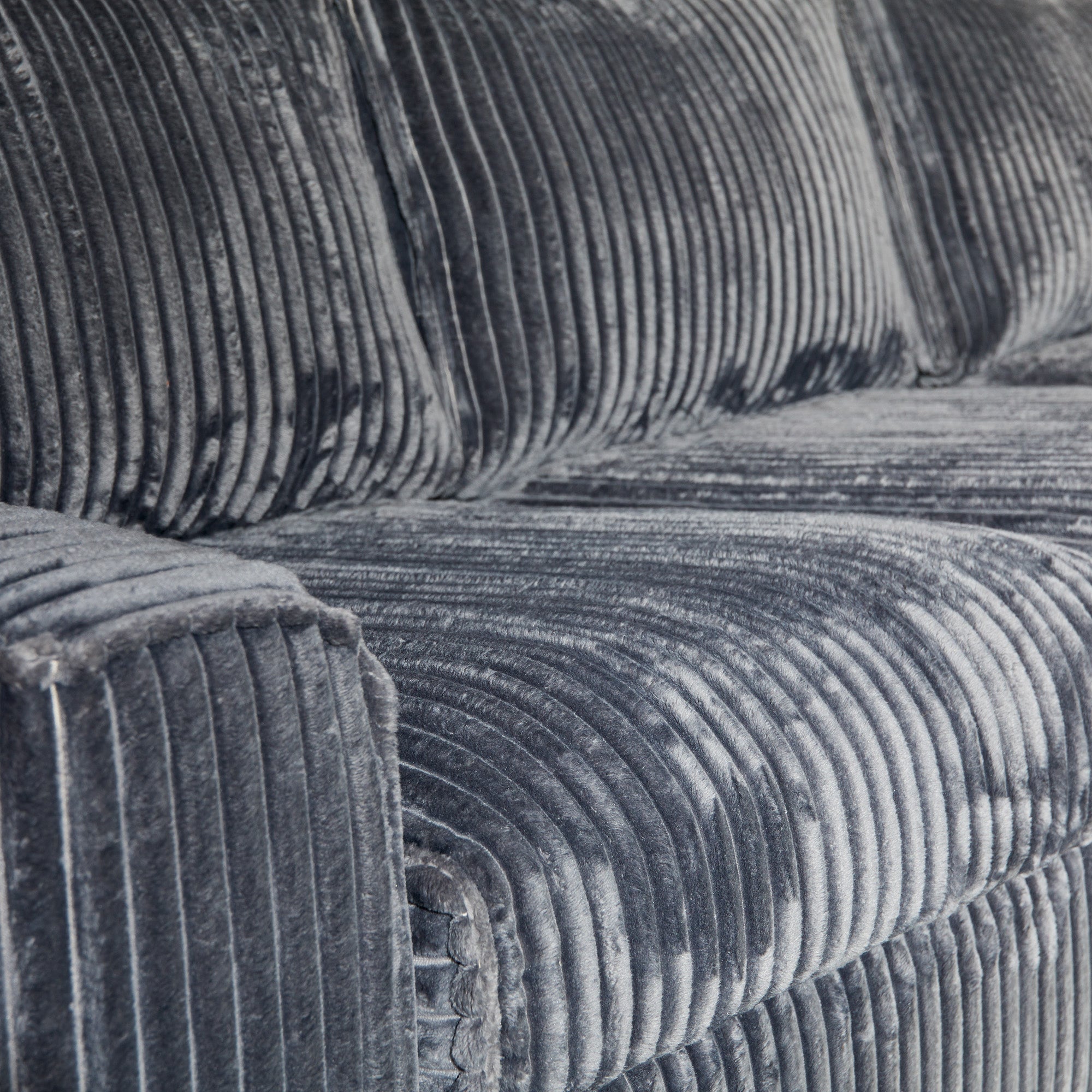 MySofa Teddy Hoekbank Antraciet 2,5 zits+Divan Rechts