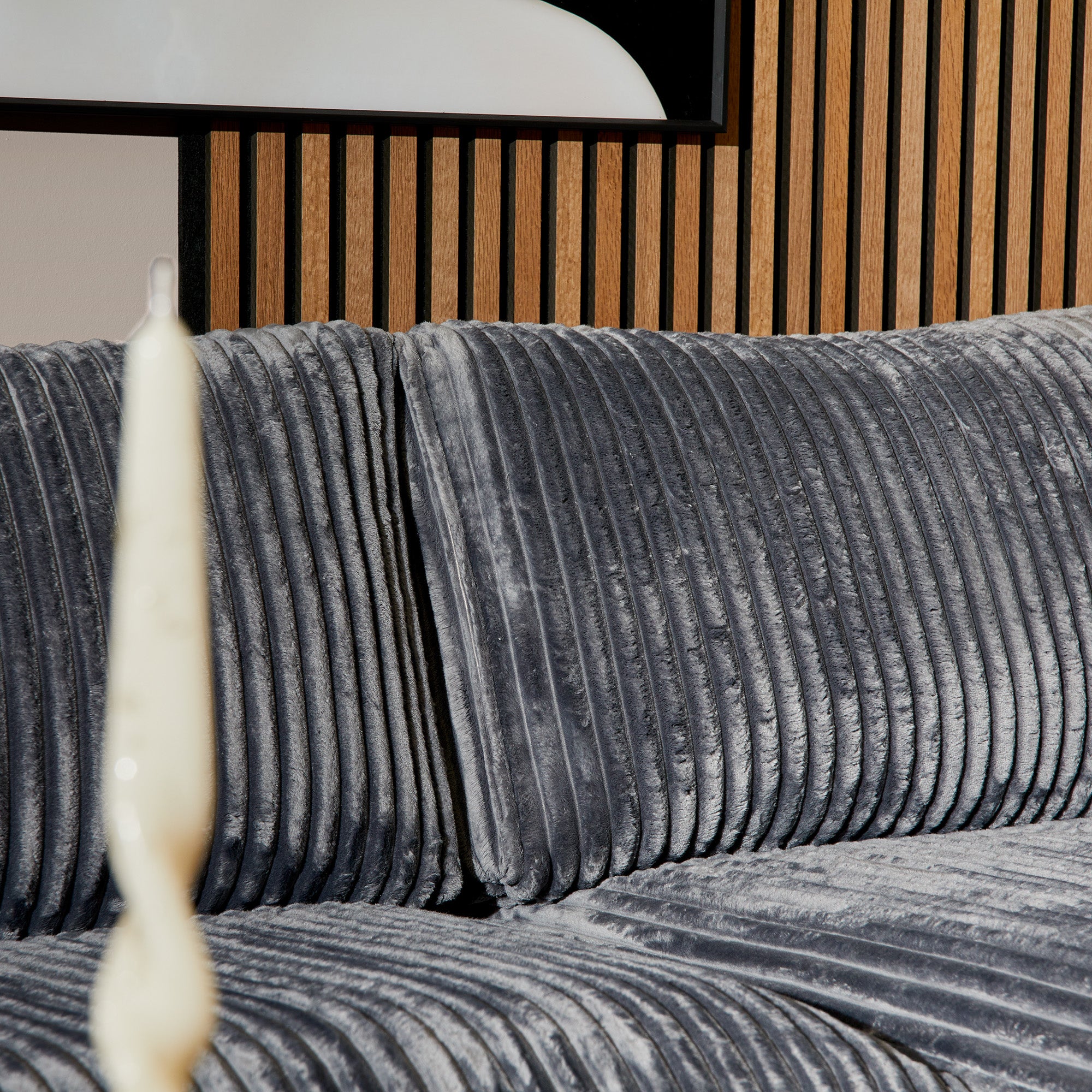 MySofa Teddy Hoekbank Antraciet Divan Links+2,5 zits
