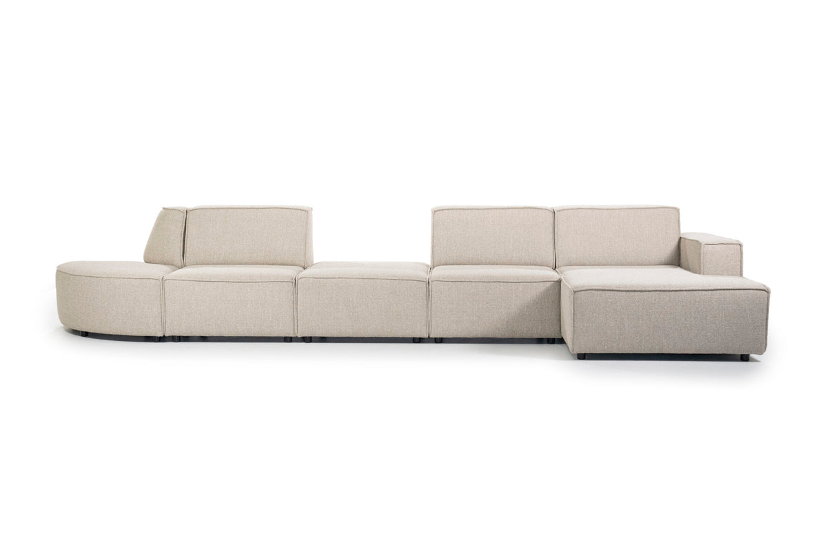 SEVN Marike bank met losse rugkussens en longchair