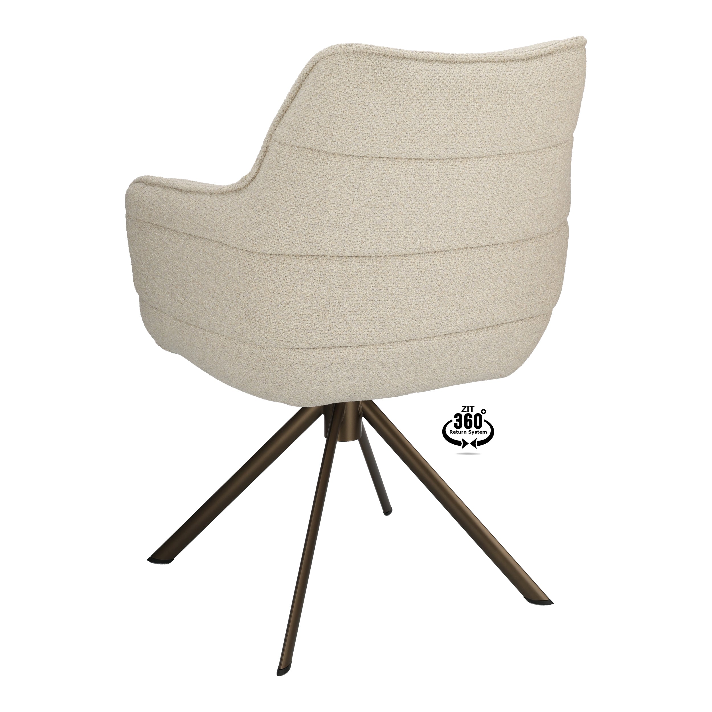 Armstoel Mio (Rhythm) Stof Rhythm Liver Leg Bronze 360° Return-system