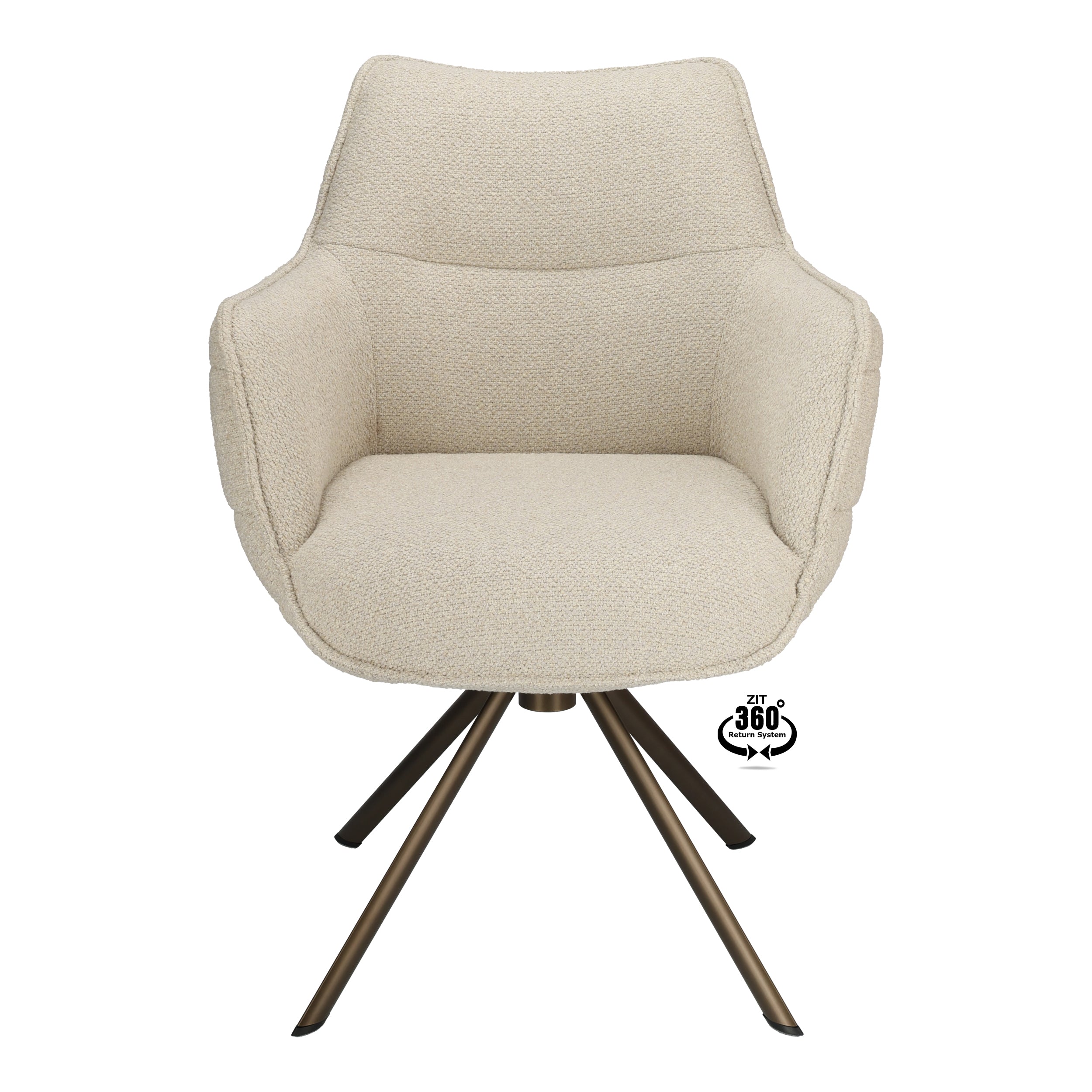 Armstoel Mio (Rhythm) Stof Rhythm Liver Leg Bronze 360° Return-system