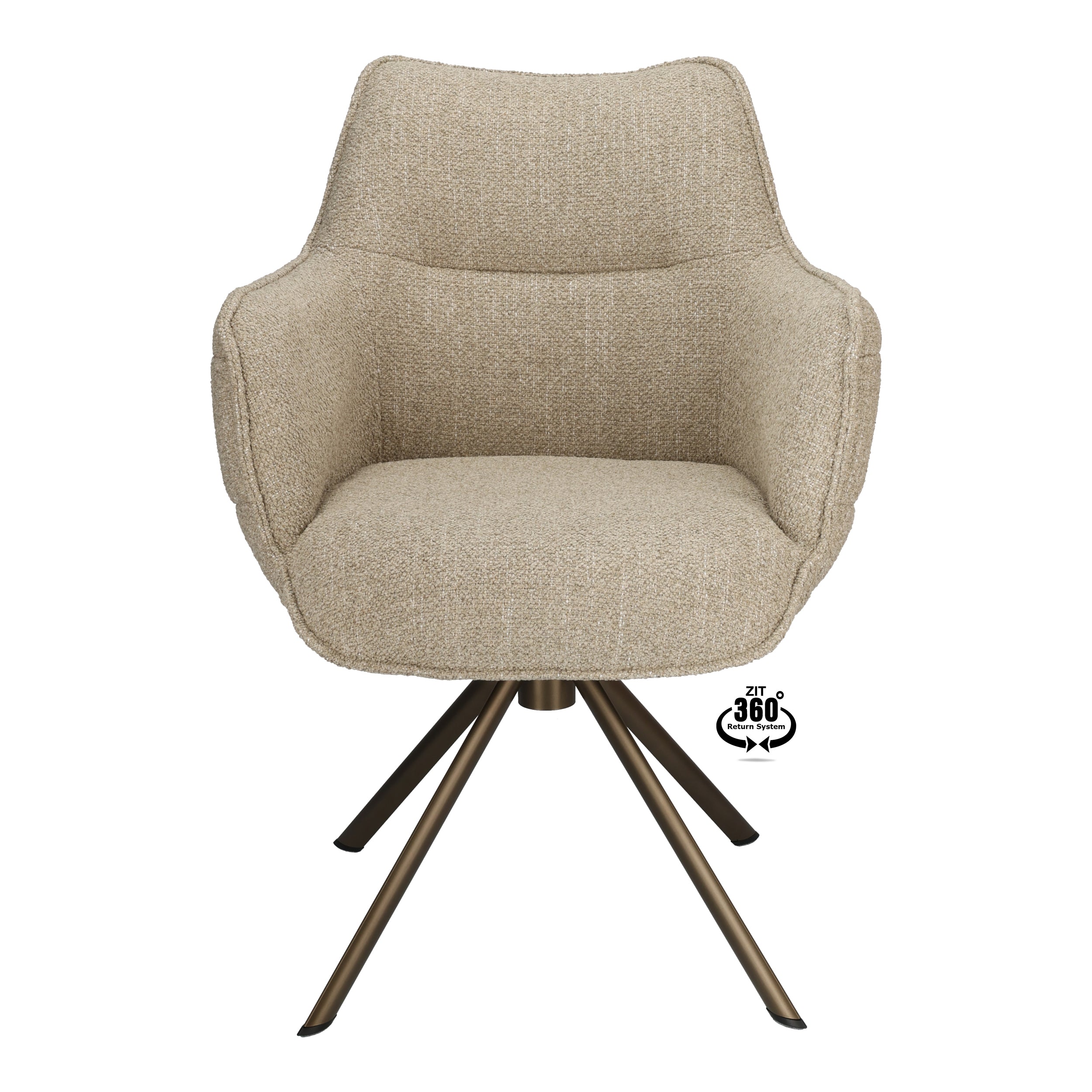 Armstoel Mio (Rhythm) Stof Rhythm Liver Leg Bronze 360° Return-system