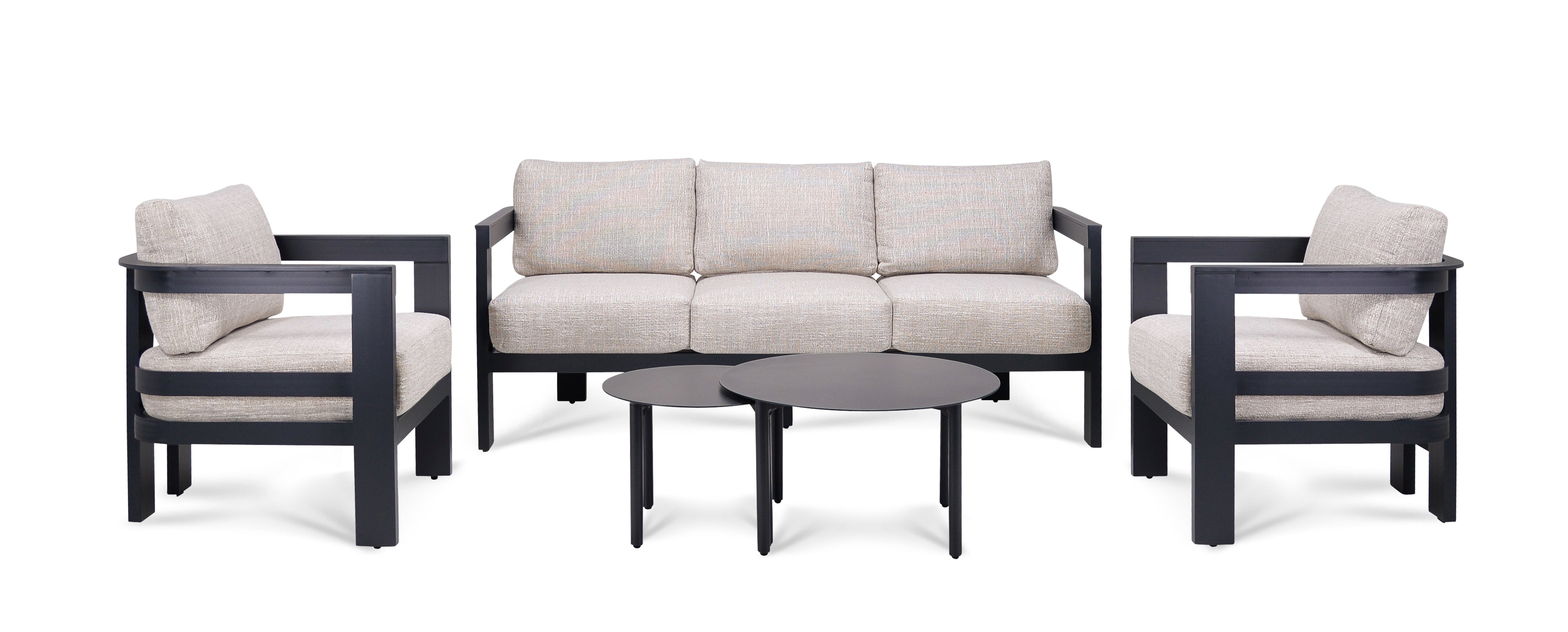 Loungeset Monaco Color Brown Quick Dry / Olefin Aluminum Frame Powder Coated