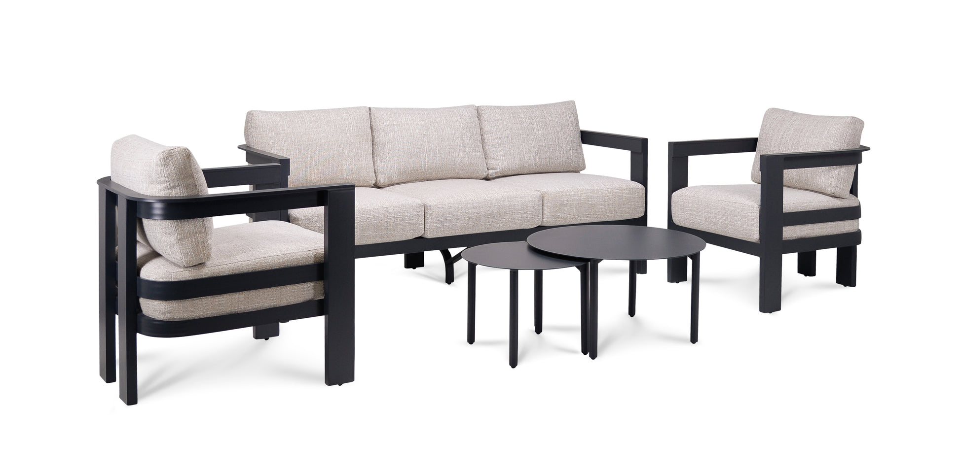 Loungeset Monaco Color Brown Quick Dry / Olefin Aluminum Frame Powder Coated