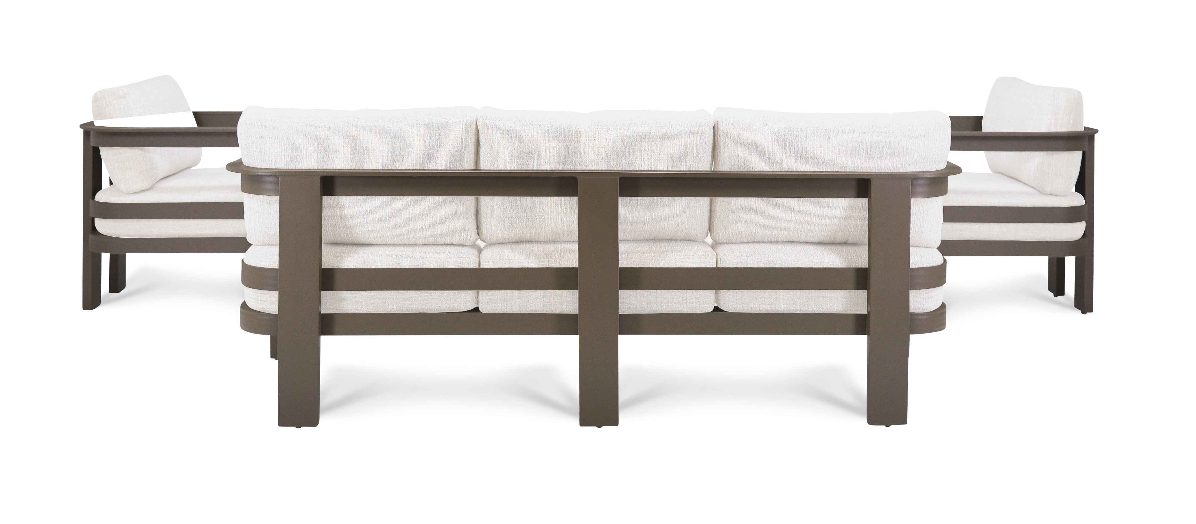 Loungeset Monaco Color Brown Quick Dry / Olefin Aluminum Frame Powder Coated