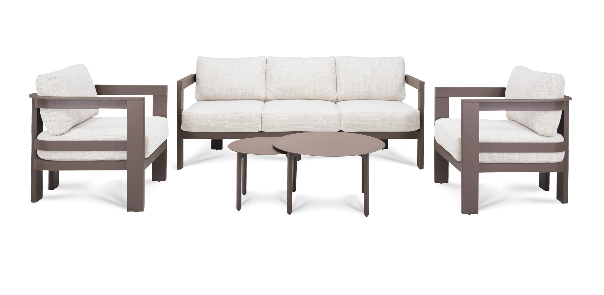 Loungeset Monaco Color Brown Quick Dry / Olefin Aluminum Frame Powder Coated