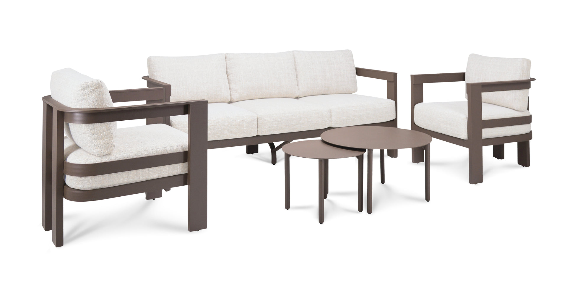 Loungeset Monaco Color Brown Quick Dry / Olefin Aluminum Frame Powder Coated