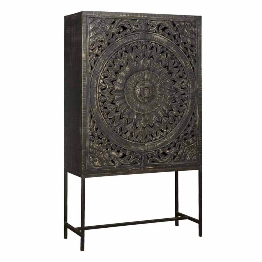 Opbergkast – Casina – Zwart – 110 x 190 cm – Tower Living