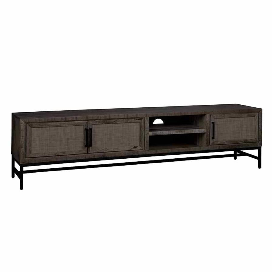 TV-Meubel – Carini – Zwart – 200 x 50 cm – Tower Living