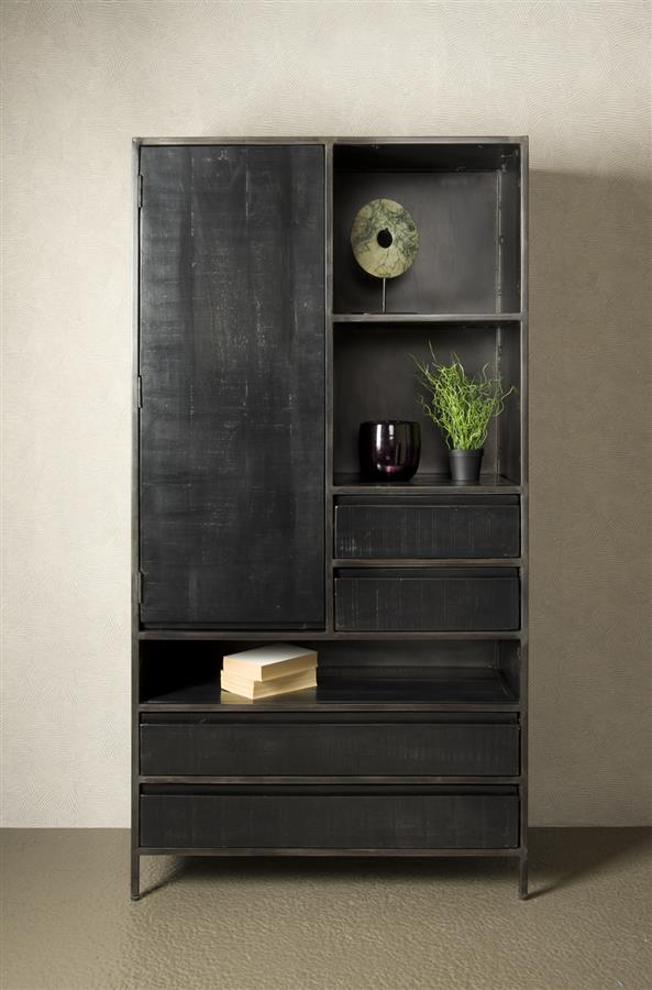 Opbergkast – Paterno – Zwart – 100 x 190 cm – Tower Living