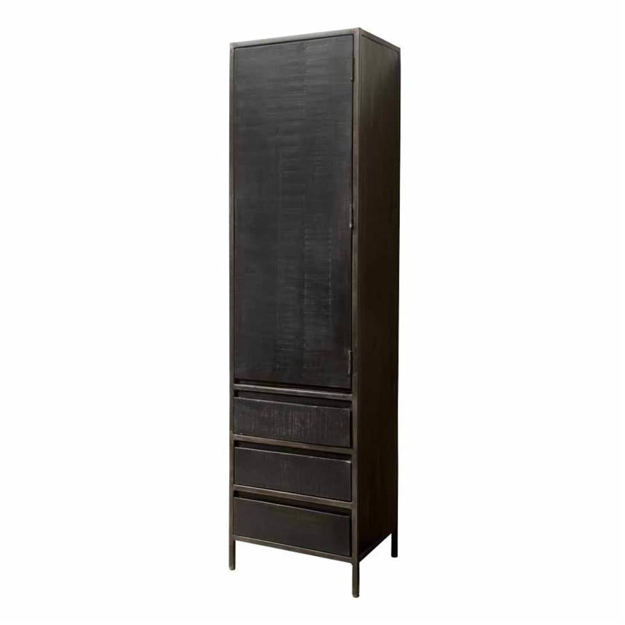Opbergkast – Paterno – Zwart – 50 x 190 cm – Tower Living