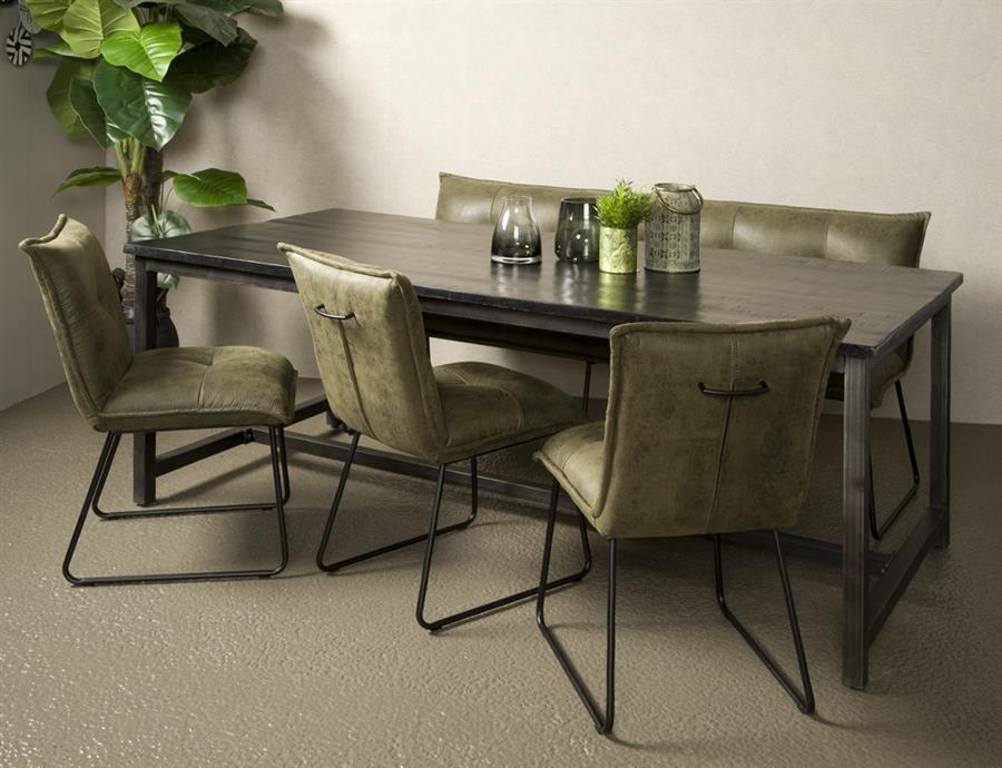 Eetkamertafel – Paterno – Zwart – 240 x 100 x 78 cm – Tower Living