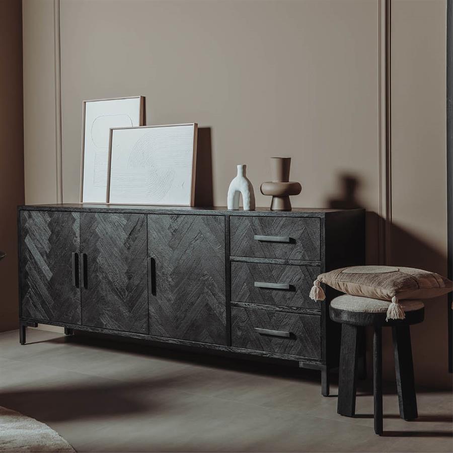 Dressoir – Ziano – Zwart – 220 x 90 cm – Tower Living