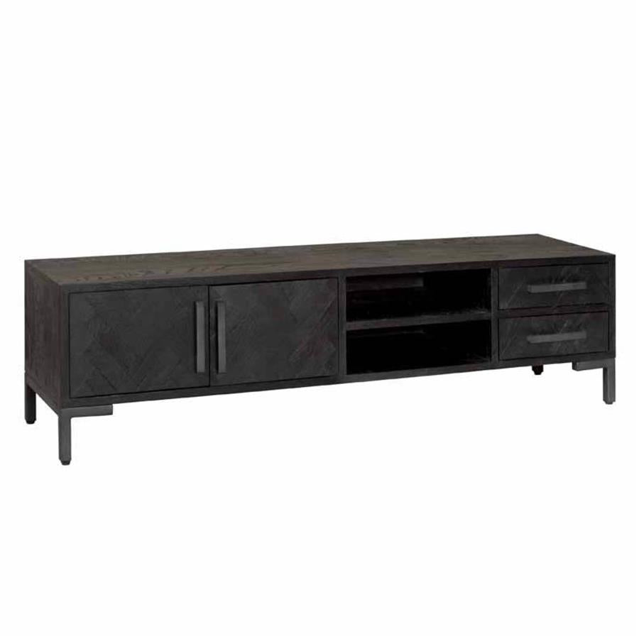 TV-Meubel – Ziano – Zwart – 185 x 50 cm – Tower Living