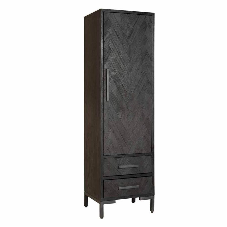 Opbergkast – Ziano – Zwart – 55 x 190 cm – Tower Living