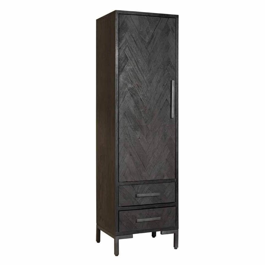 Opbergkast – Ziano – Zwart – 55 x 190 cm – Tower Living
