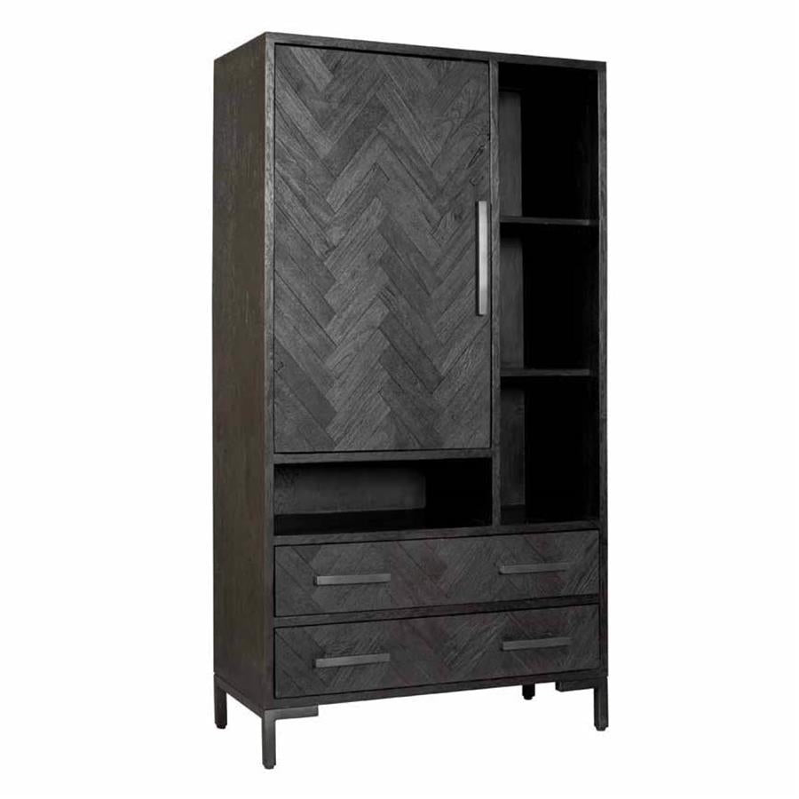 Opbergkast – Ziano – Zwart – 100 x 190 cm – Tower Living
