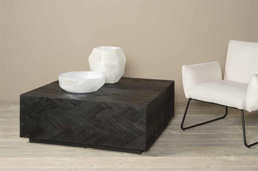 Salontafel – Ziano – Zwart – 80 x 80 x 40 cm – Tower Living