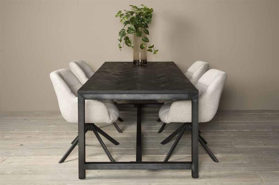 Eetkamertafel – Ziano – Zwart – 220 x 100 x 76 cm – Tower Living