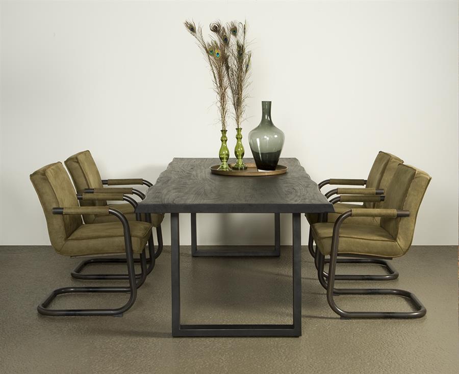 Eetkamertafel – Ultimo – Zwart – 160 x 90 x 78 cm – Tower Living