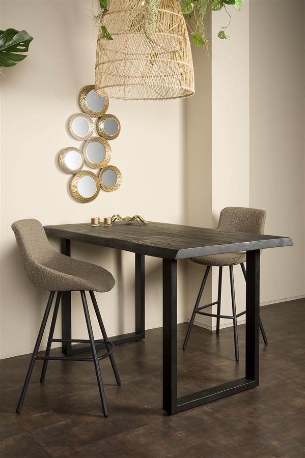 Bartafel – Ultimo – Zwart – 140 x 90 x 95 cm – Tower Living