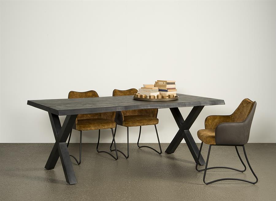 Eetkamertafel – Xara – Zwart – 220 x 100 x 78 cm – Tower Living