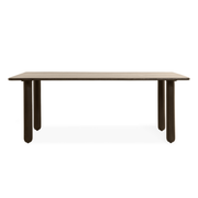 Eettafel Rondo - 200 cm Donkerbruin - eettafel van mangohout, vooraanzicht