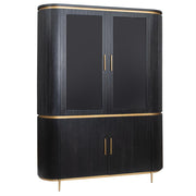 Vitrinekast Rivello Buffetkast – Zwart – 150 x 45 x 200 cm | Tower Living